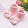 Children Kids Socks Soft Bottom Toddler Shoes Socks Bowkot Princess Socks Floor Socks 1PC Socks + Toddler Slipper Socks (Pink, 0 Months) view 4