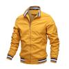 Men's Casual Trench Coat Fashion Rain Jacket With Hoodie - Spring and Autumn Sports Solid Color Coat With 2 Vests XXL Bubble Jacket (XXL, Yellow) view 1