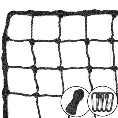 AOLIGEIJS Baseball Softball Backstop Nets,Sports Net,Sports Netting Barrier,Sports Netting for Backyard,Twisted Knotted Nylon Net (15X40FT)