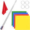 SETHVILL 4 Pcs Horse Training Flag Horse Training Equipment with 48" Telescopic Handheld Flagpoles, Portable Equestrian Nylon Training Flag for Horse Lunging Training view 1
