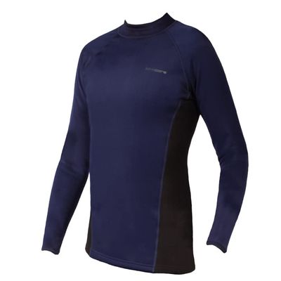 Lavacore Merino Men's Long Sleeve Top - Thermal Protection, Windproof, Flexible, UPF 50+ with Merino Wool Comfort, Blue, X-Large