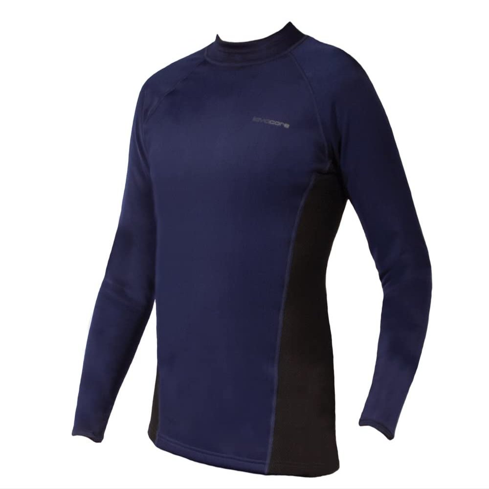 Lavacore Merino Men's Long Sleeve Top - Thermal Protection, Windproof, Flexible, UPF 50+ with Merino Wool Comfort, Blue, X-Large