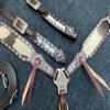 Showman Hair-On Cowhide Single Ear Leather Headstall & Breast Collar Set w/Buckstitch Trim view 3