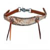 Showman Hair-On Cowhide Leather Wither Strap w/Rawhide Lacing view 1