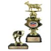 Awards4U Winner and Loser Trophies - Personalized Goat and Horse Butt Trophy Set with Customized Plates for 1st and Last Place (Fantasy Football) view 1