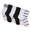 Hanes Womens Socks, Ultimate Crew, Ankle And No Show Original, Varsity Stripe/Black Assorted, 6-12 US view 1