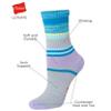 Hanes Womens Socks, Ultimate Crew, Ankle And No Show Original, Varsity Stripe/Black Assorted, 6-12 US view 2
