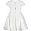 Calvin Klein Girls' Sleeveless Party Dress, Fit and Flare Silhouette, Round Neckline & Back Zip Closure, White Satin, 4T view 2