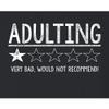 Small Black Women Adulting 1 Star Very Bad Would Not Recommend Funny Cropped Hooded Sweatshirt view 3