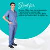 ACTIVE UNIFORMS Men Scrub Set Medical Scrub Top and Pants(Ceil Blue, 5X-Large) view 2