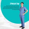 ACTIVE UNIFORMS Men Scrub Set Medical Scrub Top and Pants(Ceil Blue, 5X-Large) view 3