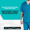 ACTIVE UNIFORMS Men Scrub Set Medical Scrub Top and Pants(Water Blue 3X-Large) view 4