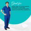 ACTIVE UNIFORMS Men Scrub Set Medical Scrub Top and Pants(True Royal Blue, 4X-Large) view 2