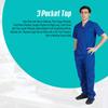 ACTIVE UNIFORMS Men Scrub Set Medical Scrub Top and Pants(True Royal Blue, 4X-Large) view 3