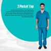 ACTIVE UNIFORMS Men Scrub Set Medical Scrub Top and Pants(Water Blue, XX-Large) view 3