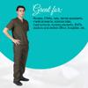 ACTIVE UNIFORMS Men Scrub Set Medical Scrub Top and Pants(Hunter Green, 5X-Large) view 2