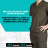 ACTIVE UNIFORMS Men Scrub Set Medical Scrub Top and Pants(Hunter Green, 5X-Large) view 4