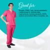 ACTIVE UNIFORMS Men Scrub Set Medical Scrub Top and Pants(Hot Pink, 3X-Large) view 2