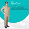 ACTIVE UNIFORMS Men Scrub Set Medical Scrub Top and Pants(Khaki, XX-Small) view 2