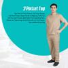 ACTIVE UNIFORMS Men Scrub Set Medical Scrub Top and Pants(Khaki, XX-Small) view 3