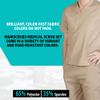 ACTIVE UNIFORMS Men Scrub Set Medical Scrub Top and Pants(Khaki, XX-Small) view 4