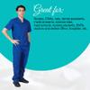 ACTIVE UNIFORMS Men Scrub Set Medical Scrub Top and Pants(True Royal Blue, 5X-Large) view 2