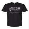 3X-Large Black Mens Adulting 1 Star Very Bad Would Not Recommend Funny Deluxe Soft T-Shirt view 1