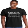 3X-Large Black Mens Adulting 1 Star Very Bad Would Not Recommend Funny Deluxe Soft T-Shirt view 2