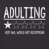 3X-Large Black Mens Adulting 1 Star Very Bad Would Not Recommend Funny Deluxe Soft T-Shirt view 3
