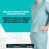 ACTIVE UNIFORMS Men Scrub Set Medical Scrub Top and Pants(Misty Green, Medium) view 4