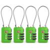 TSA Accepted Luggage Travel Lock, Set-Your-Own Combination Lock for School Gym Locker, Luggage Suitcase Baggage Locks, Filing Cabinets, Toolbox, Case(Green, 4 Pack) view 1