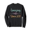 14th Wedding Anniversary For Her - Amazing Wife Since 2011 Sweatshirt view 1