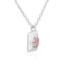 925 Sterling Silver Rose Quartz Pendant Necklace, 18" Handmade Jewelry for Gift Women view 2