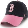 Boston Red Sox Navy Pink Two Tone Clean Up Adjustable Hat, Adult One Size Fits All view 1