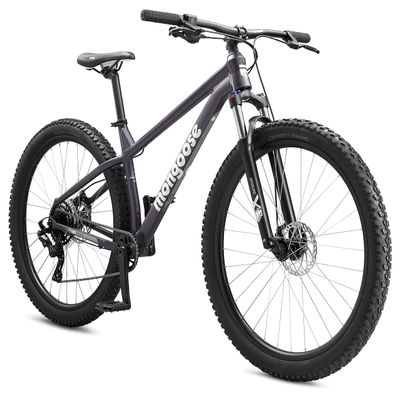 Mongoose Switchback 1 Mountain Bike for Men and Women, 8-Speed Drivetrain with Trigger Shifters, 29-Inch Wheels, 16-Inch Frame, Purple