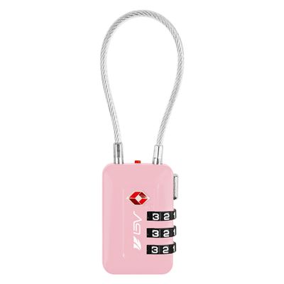 TSA Accepted Luggage Travel Lock, Set-Your-Own Combination Lock for School Gym Locker, Luggage Suitcase Baggage Locks, Filing Cabinets, Toolbox, Case (Pink, 1 Pack)