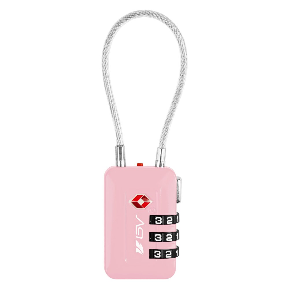TSA Accepted Luggage Travel Lock, Set-Your-Own Combination Lock for School Gym Locker, Luggage Suitcase Baggage Locks, Filing Cabinets, Toolbox, Case (Pink, 1 Pack)