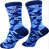 Pavilion - Badass Teacher - M/L 9-13 Women US or 8-12 US Men Blue Camouflage Unisex Cotton Blend Crew Cut Socks view 3