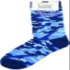Pavilion - Badass Teacher - M/L 9-13 Women US or 8-12 US Men Blue Camouflage Unisex Cotton Blend Crew Cut Socks view 4