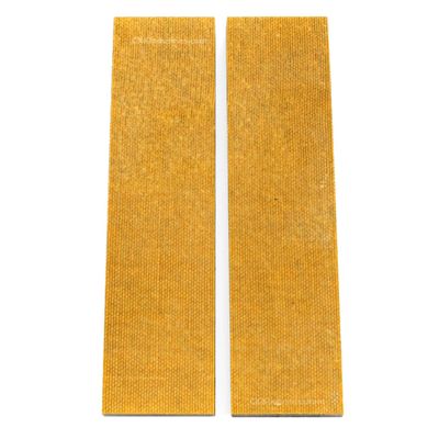 EZSMITH Damagrip Composite Handle Material - (Scale Set) - (Canvas) - (3D Layered) - (Yellow/Black) - (6 x 1.50 x .300)