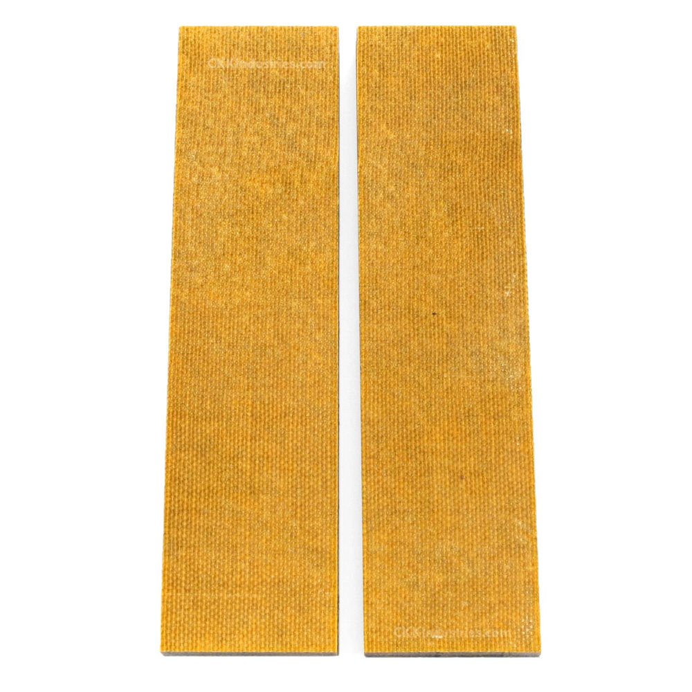 EZSMITH Damagrip Composite Handle Material - (Scale Set) - (Canvas) - (3D Layered) - (Yellow/Black) - (6 x 1.50 x .300)