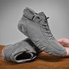DAGY Chukka Boots Mens, Non-Slip Breathable Men's Suede Leather Casual Sneaker High Boots Men's Casual Sneakers (Color : Gray, Size : 13) view 3