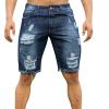 WABEOR Mens Ripped Denim Shorts Stretch Slim Fit Casual Destroyed Jeans Summer Big and Tall Shorts Distressed Jean Shorts view 1
