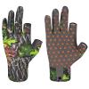 BASSDASH Unisex Fingerless Camo Hunting Gloves for Men's Women's Early Season Warm Weather UPF 50+ Lightweight Fishing Photography HG03 view 1