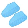 PATIKIL S Foldable Waterproof Silicone Shoe Cover, Reusable Non-Slip Overshoes Rain Shoes Covers Protectors Galoshes for Outdoor Rain Snow, Blue 1 Pair view 1