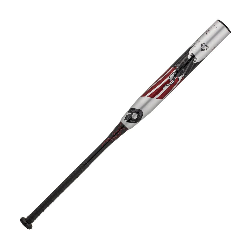 DeMARINI WTDXJSUPF 8573-21 Softball Bat Phenix H&H (Leather and Rubber No. 3), Top Balance, 33.5 inches (85 cm), 24.7 oz (730 g) Average, Silver x Black