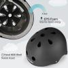 KAMUGO Kids Bike Helmet, Toddler Helmet for Ages 2-8 Boys Girls with Sports Protective Gear Set Knee Elbow Wrist Pads for Skateboard Cycling Scooter Rollerblading (Black) view 3