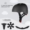 KAMUGO Kids Bike Helmet, Toddler Helmet for Ages 2-8 Boys Girls with Sports Protective Gear Set Knee Elbow Wrist Pads for Skateboard Cycling Scooter Rollerblading (Black) view 4