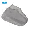 PATIKIL M Foldable Waterproof Silicone Shoe Cover, Reusable Non-Slip Overshoes Rain Shoes Covers Protectors Galoshes for Outdoor Rain Snow, Gray 1 Pair view 3