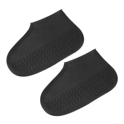 PATIKIL S Foldable Waterproof Silicone Shoe Cover, Reusable Non-Slip Overshoes Rain Shoes Covers Protectors Galoshes for Outdoor Rain Snow, Black 1 Pair